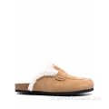 Met scheuren gevoerde suede kurk sandalen